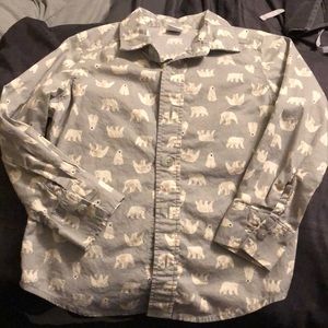 Old Navy Button Down With Polar Bear Design